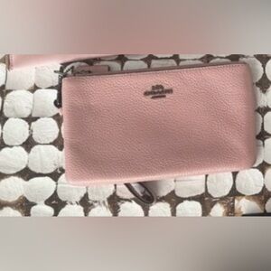 Coach Blush Pink Leather Wristlet